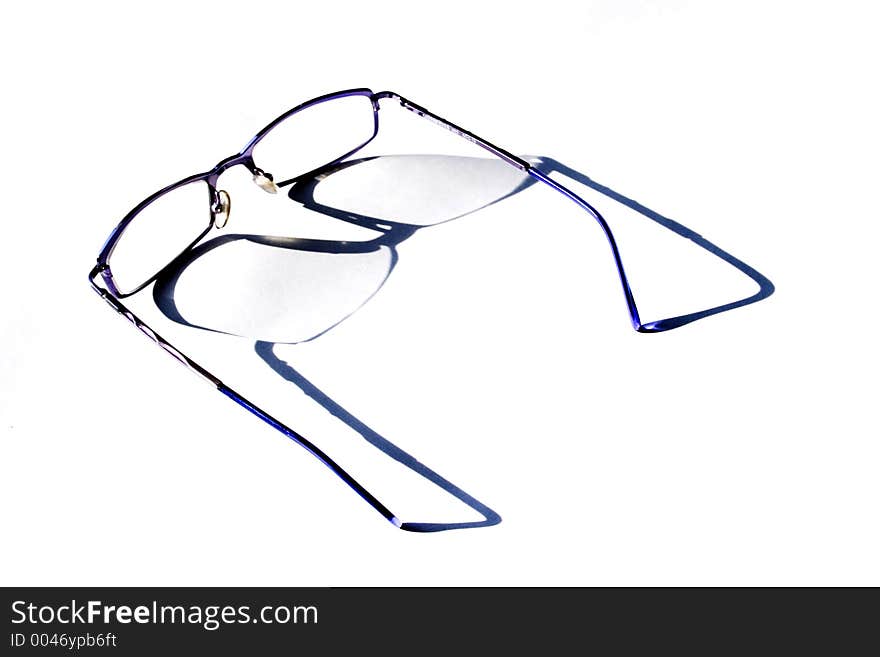 Isolated stylish color glasses on white backgound