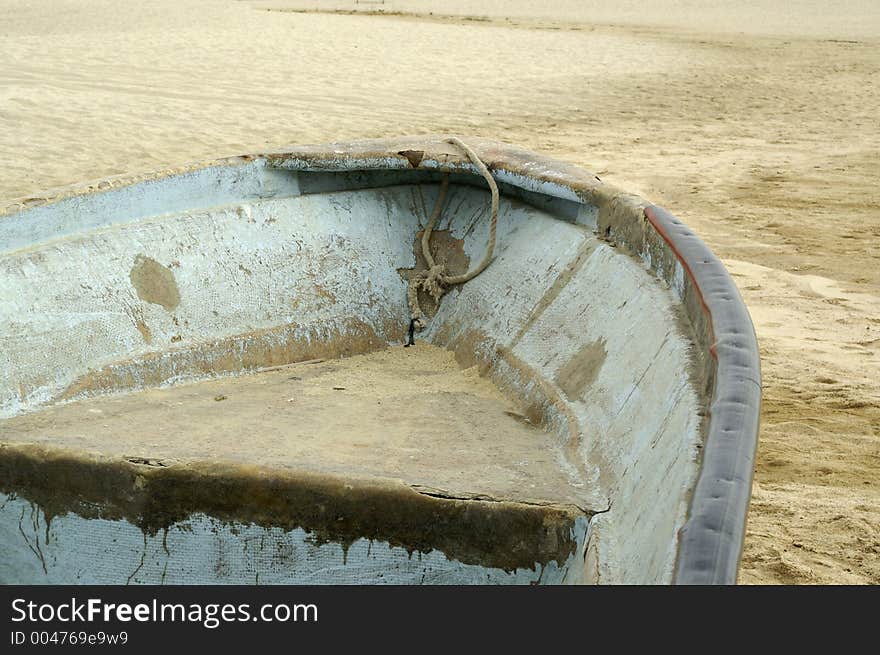 Old washed up old rowboat. Old washed up old rowboat