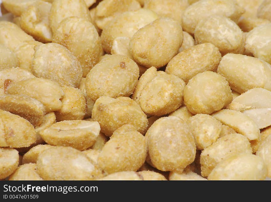 Dry Roasted Peanuts Background