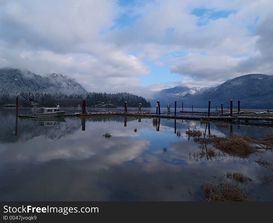 Pitt Lake in British Columbia. Pitt Lake in British Columbia