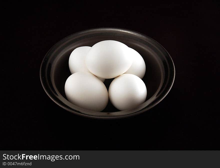 Eggs in a bowl.