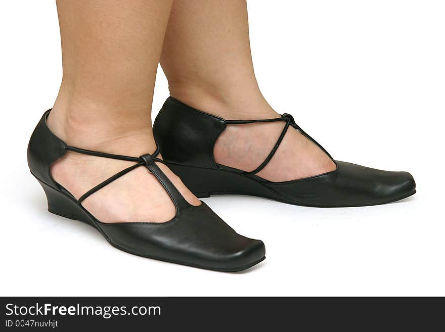 Black strapped shoes