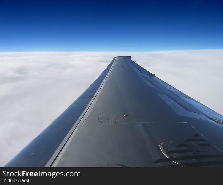 View from a commercial jet. View from a commercial jet.