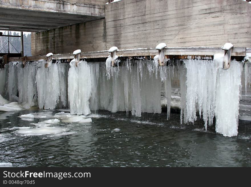 Winter scene - icicles