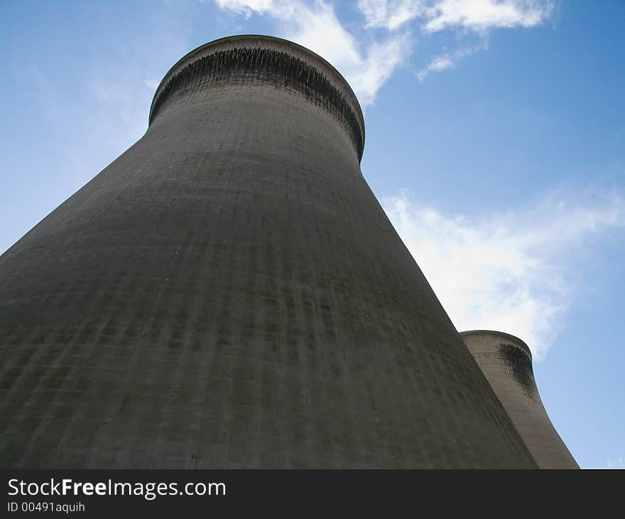 Cooling towers from a coal fired power station