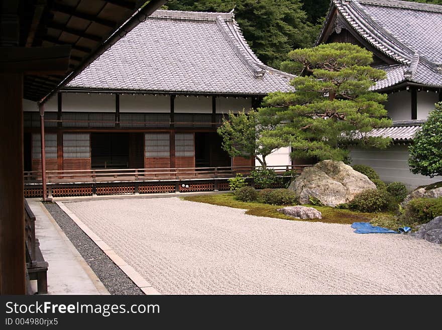 Japanese house with beautiful garden