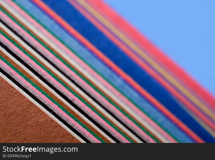 Closeup of construction paper