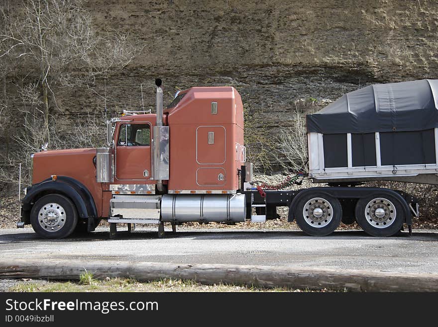 Semi Truck Side View