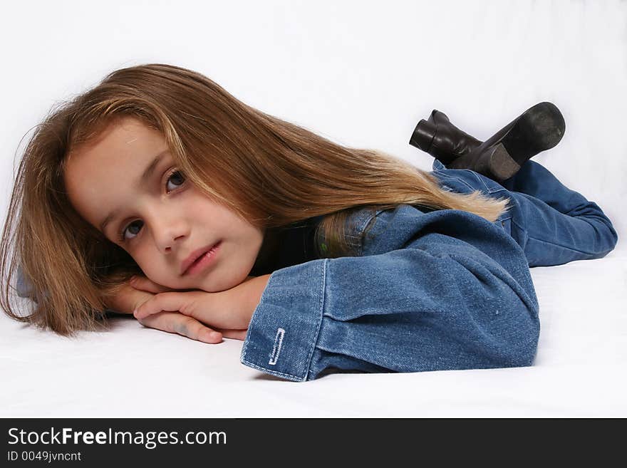 Young girl relaxing