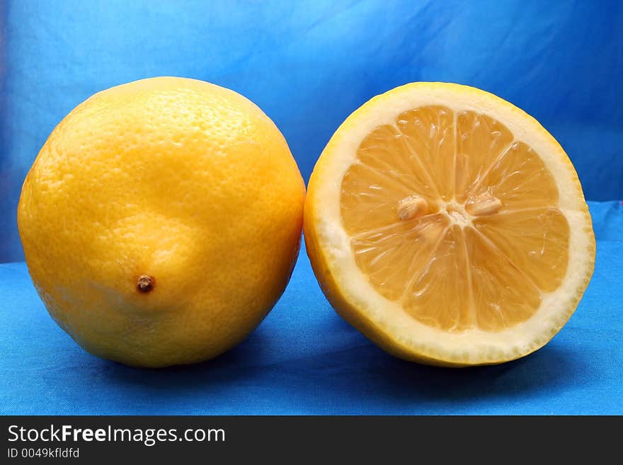 Two pieces of lemons