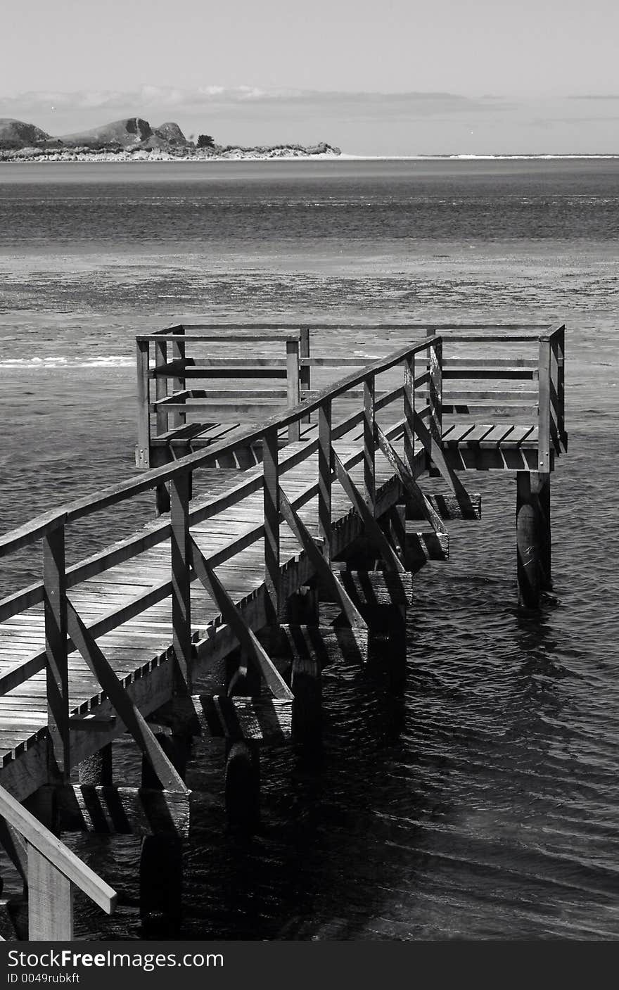 Black and white version of fishing pier. Black and white version of fishing pier