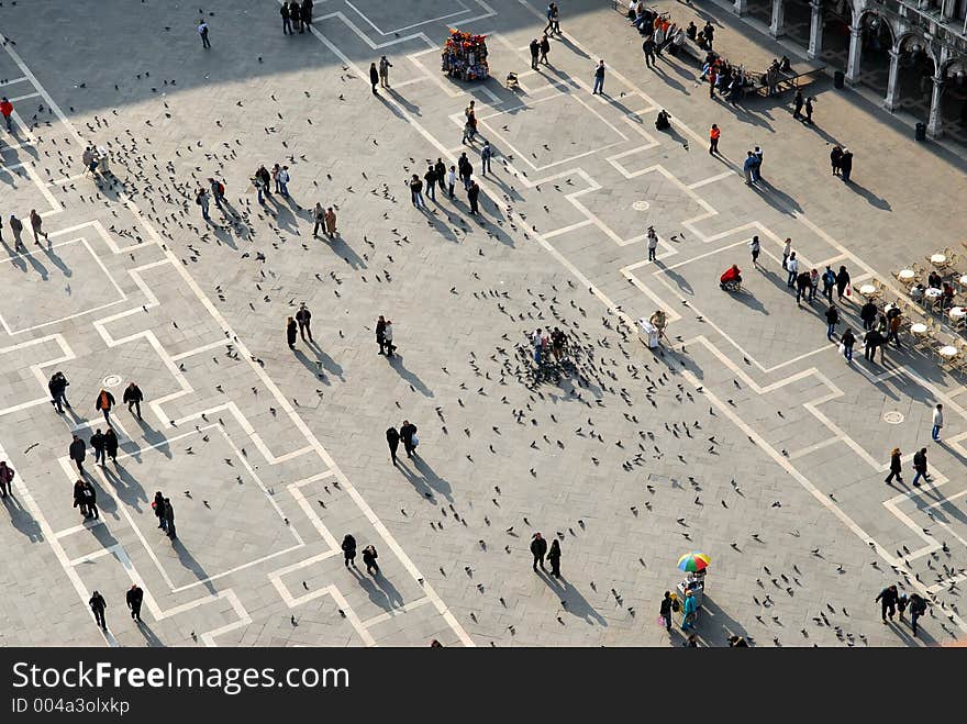 People on the San Marc's Square in Venice, Venezia. People on the San Marc's Square in Venice, Venezia