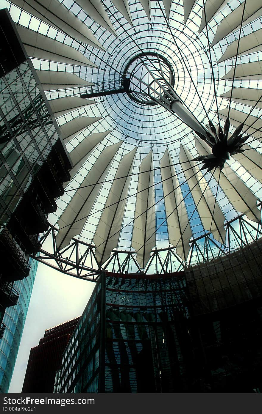 Hi-Tech/Modern architecture of the Sony Center in Berlin