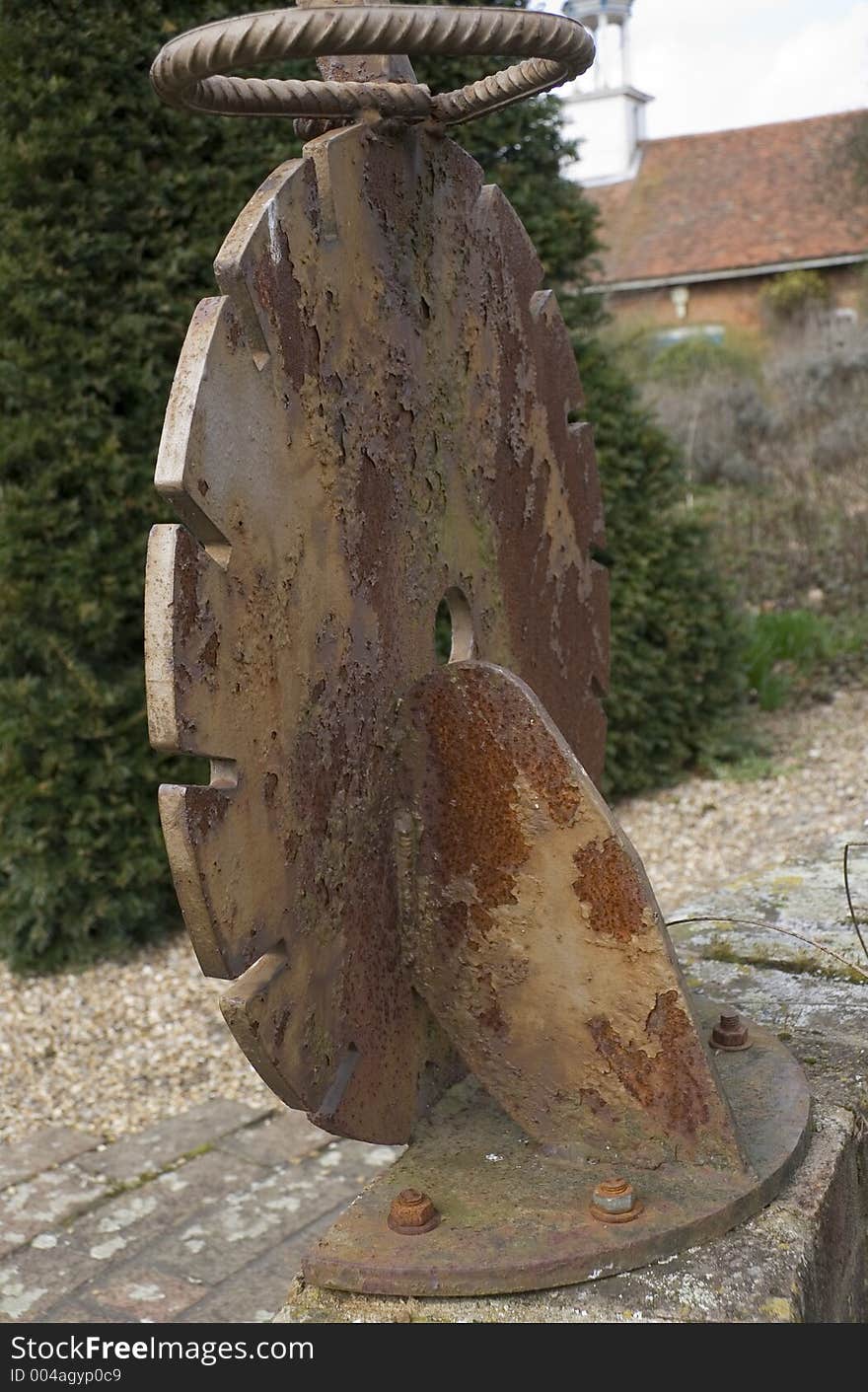 Large Metal cog wheel.