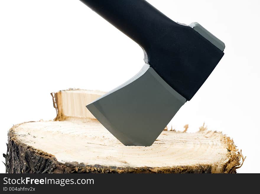 Chopping wood With axe