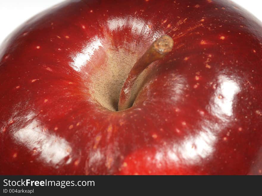 Closeup of an apple. Closeup of an apple