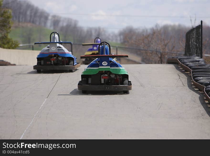 Go Carts at a Track