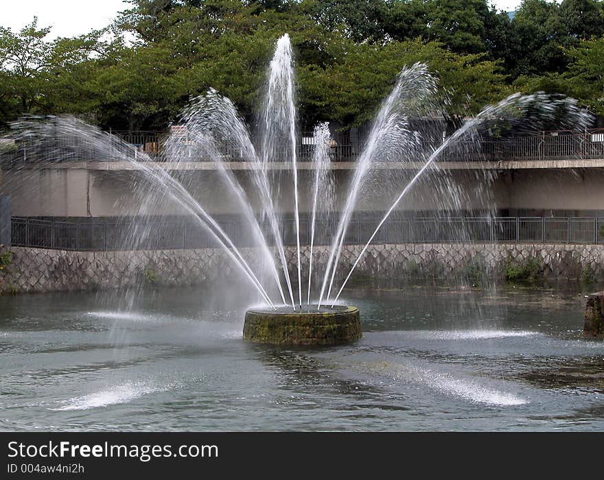 An artesian well in Kyoto city,Japan.