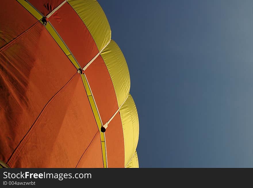 Close-up shot of a hot air balloon. Close-up shot of a hot air balloon