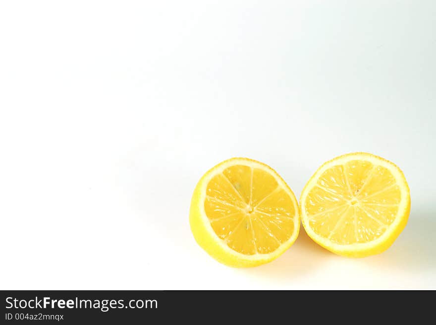 Lemon on white background