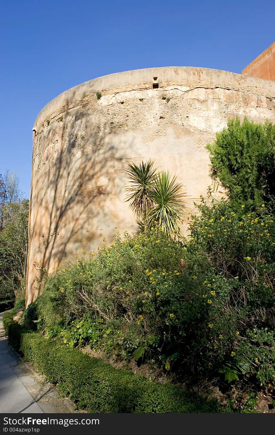 Exterior Of Alhambra Palace In Granada