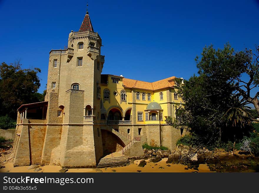 View of palace with a private beach. View of palace with a private beach