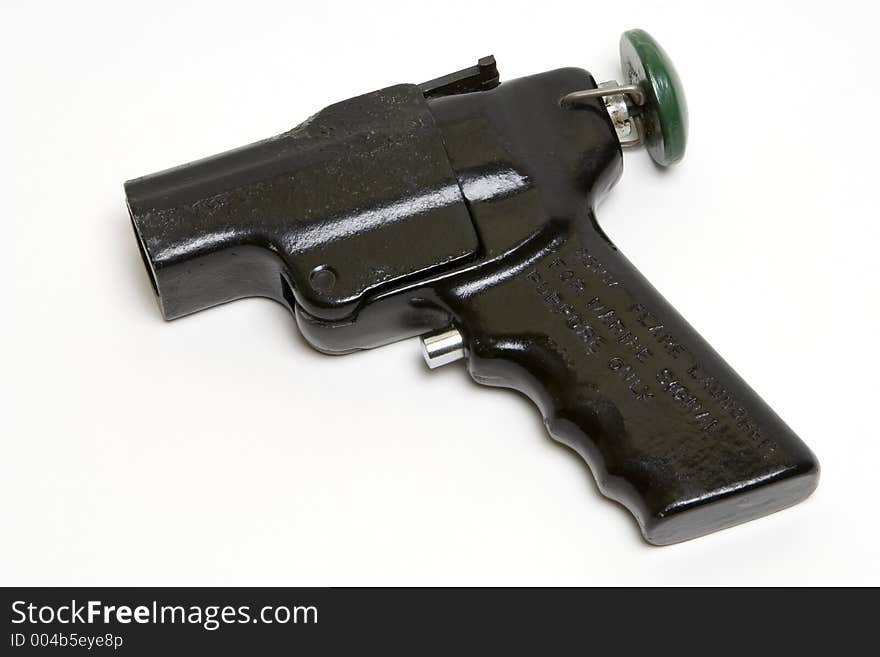 Marine Flare Gun, isolated with clipping path. Marine Flare Gun, isolated with clipping path.