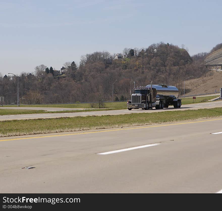 Tanker Truck On The Highway