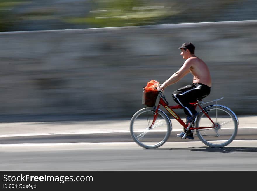 Naked biker