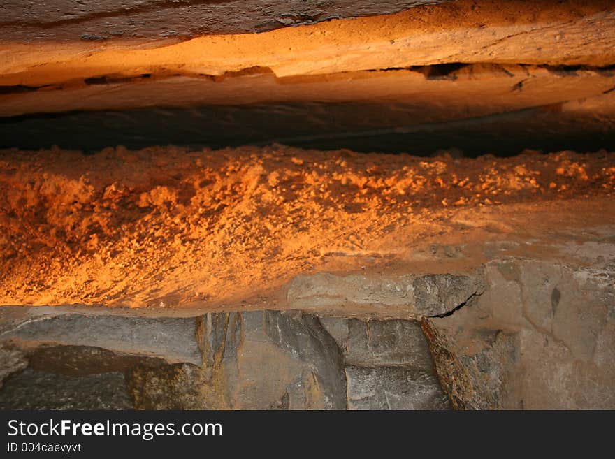 The colorful inside of a cave. The colorful inside of a cave