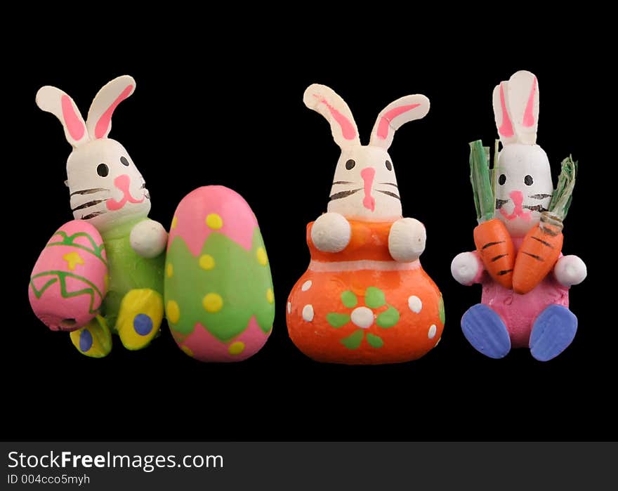 Easter Rabbits on black backdrop 4