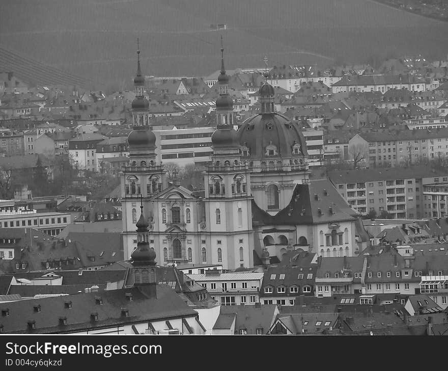 The catholic church Stift Haug in Würzburg