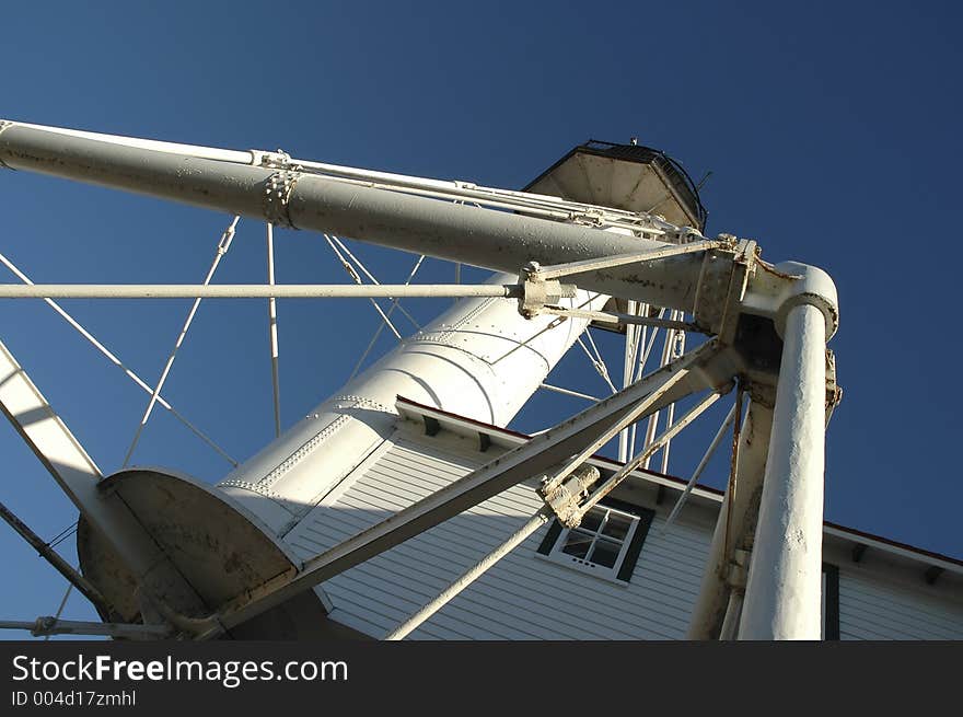 A lighthouse seen from a unique vantage point. A lighthouse seen from a unique vantage point.