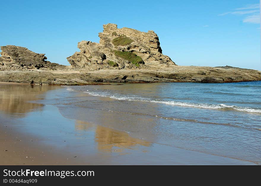 Headland at the beach on the mid north coast of Australia. Headland at the beach on the mid north coast of Australia.