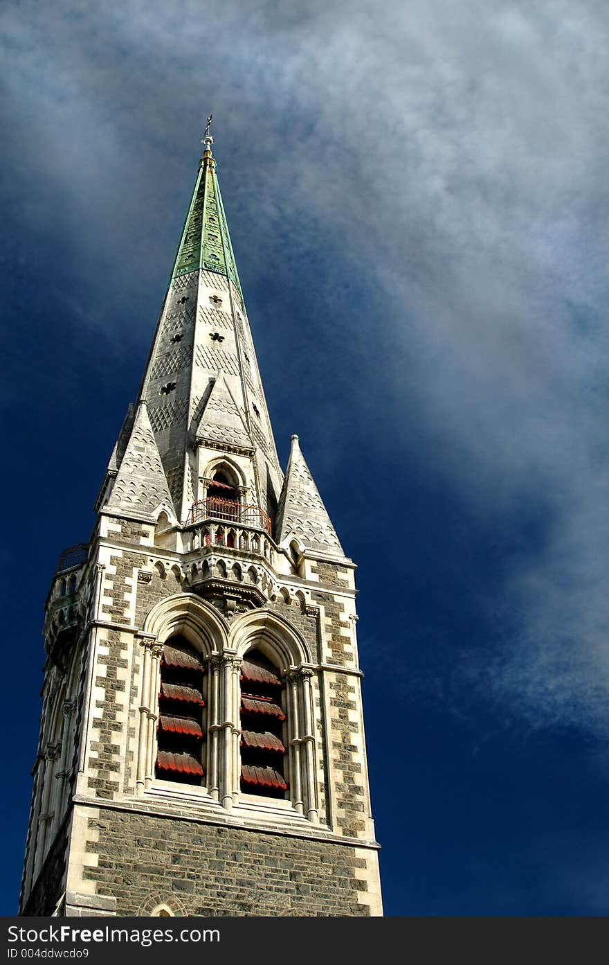 Church Tower against blue sky