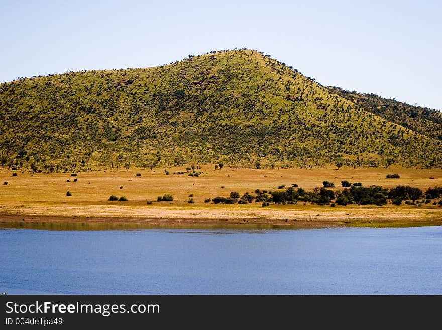 Beautifull landscape with a lake in front. Beautifull landscape with a lake in front