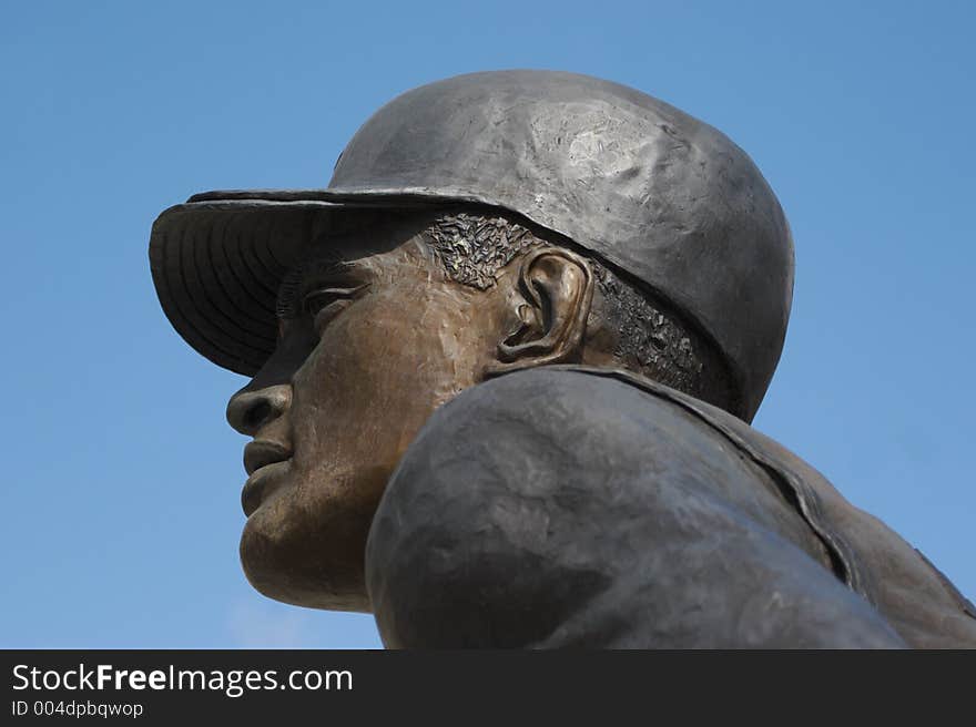 Close up of a Baseball Statue in Pittsburgh