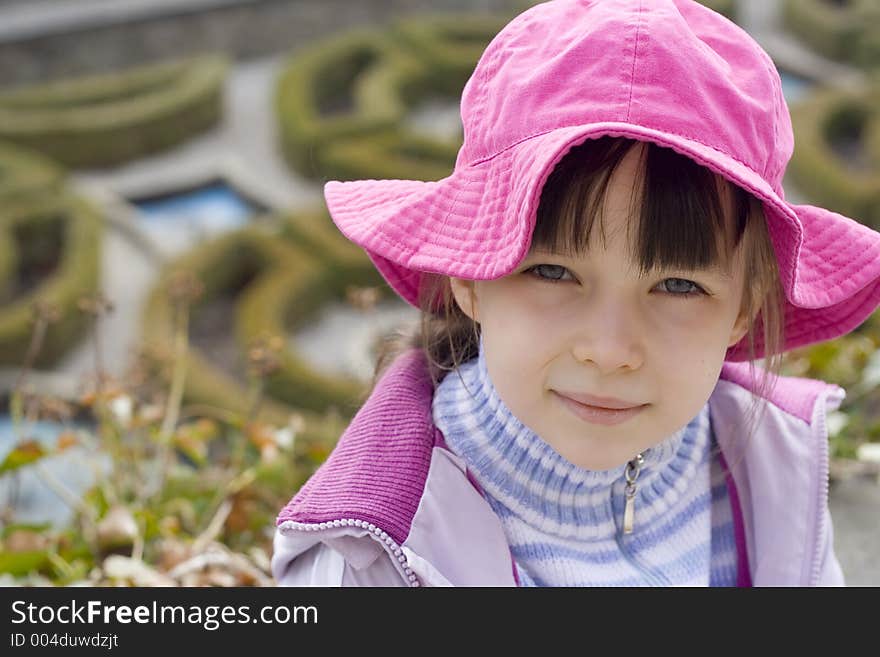 Girl in garden. Girl in garden