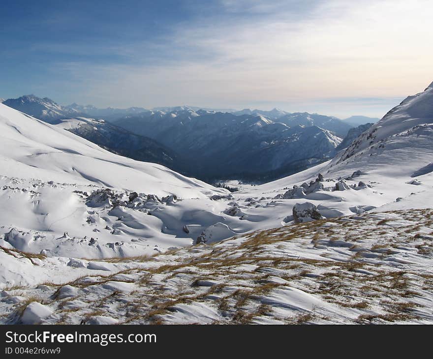 Caucasus mountain in winter. Caucasus mountain in winter