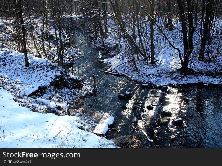 The fast river.