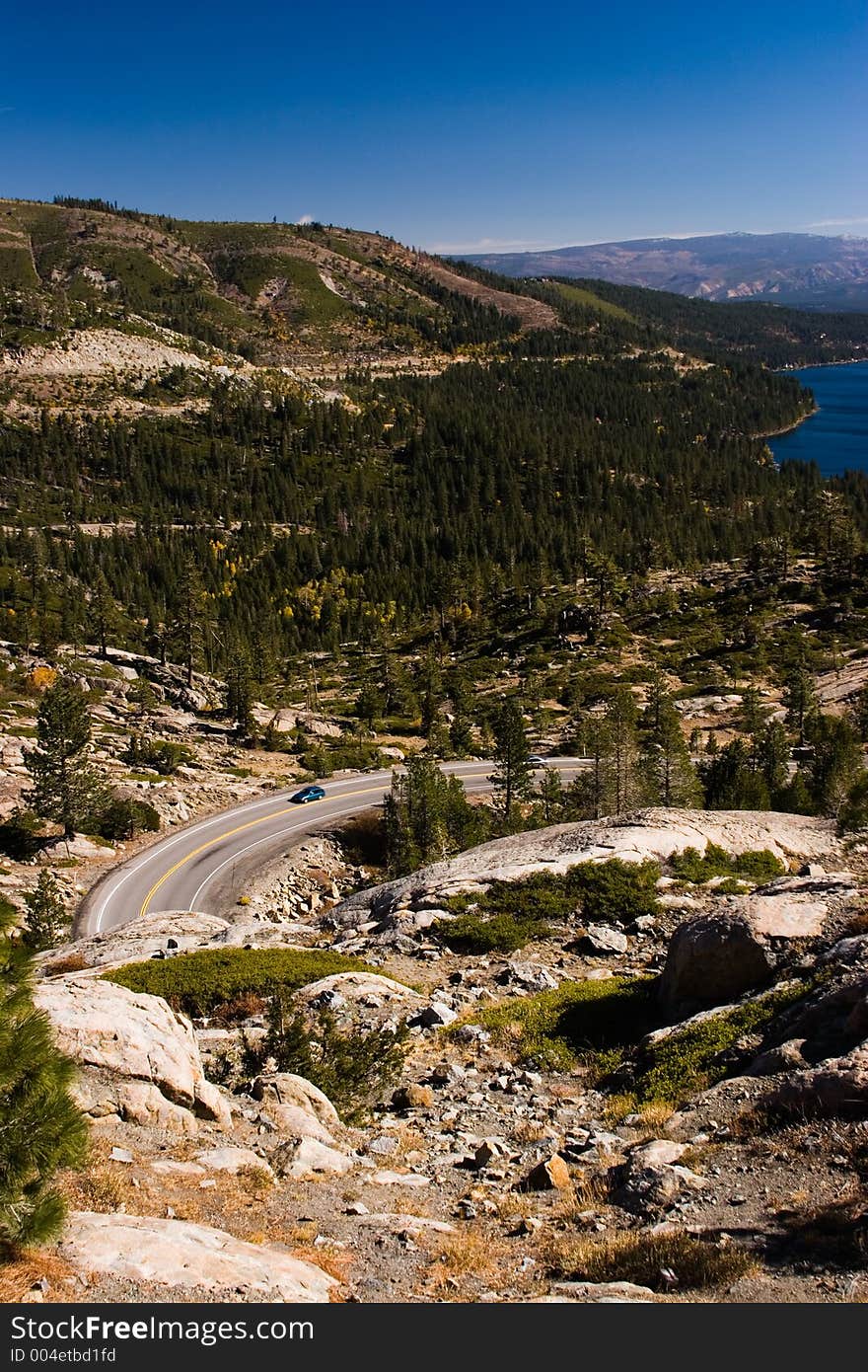 Windy mountain road