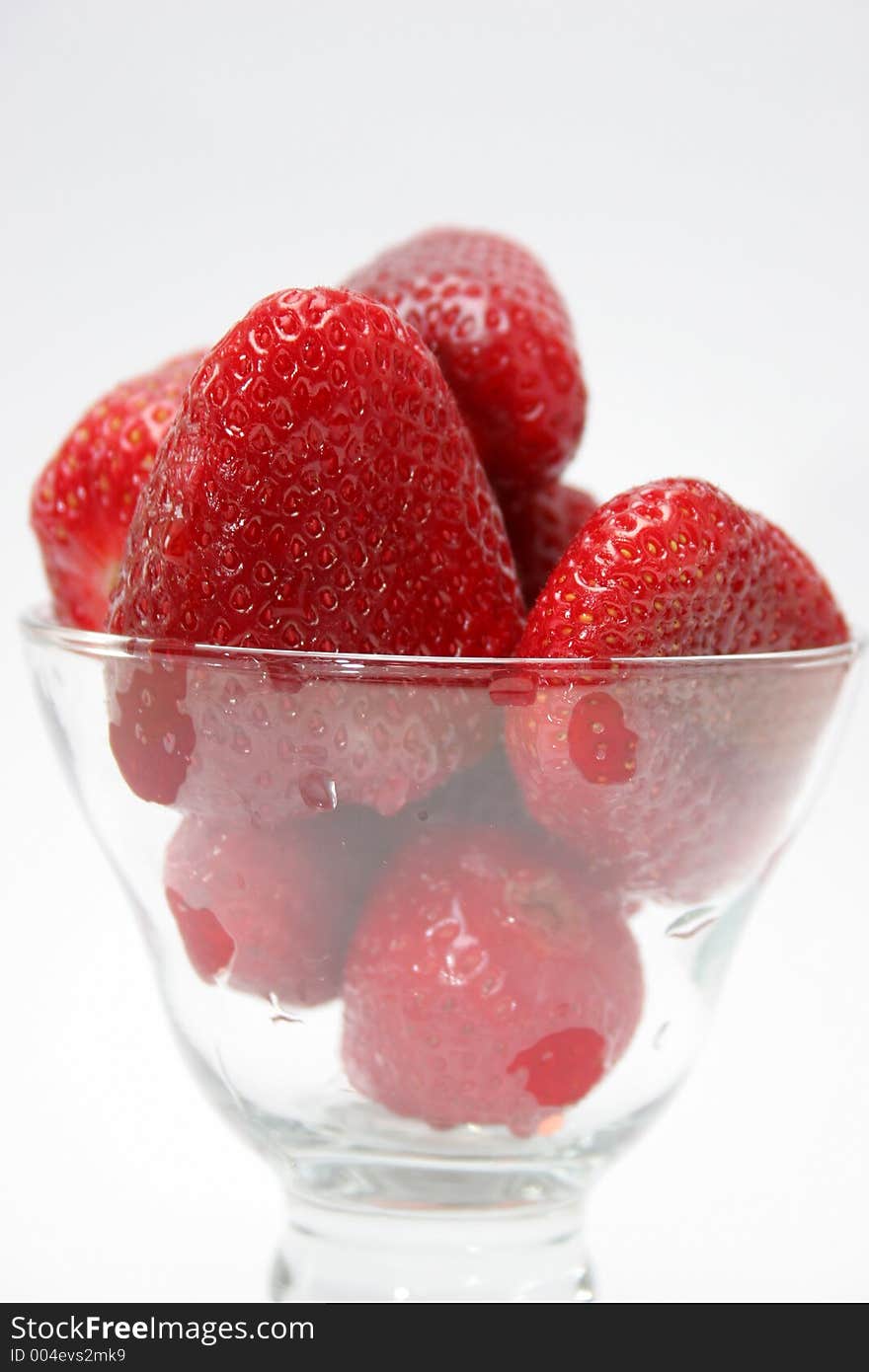 dessert Strawberries in isolated