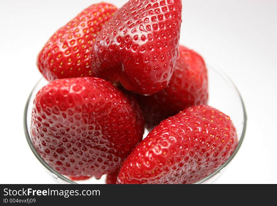 dessert Strawberries in isolated