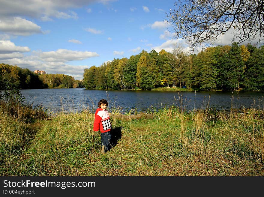 Walk in warm autumn day to our river. Walk in warm autumn day to our river.