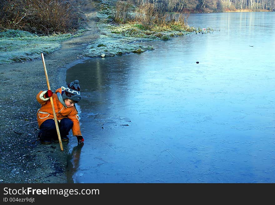 New ice on the river.