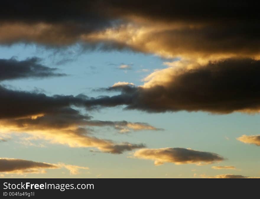 Clouds and sky, late in the afternoon. Clouds and sky, late in the afternoon