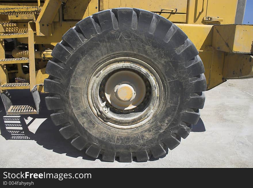 Wheel of a Back Hoe