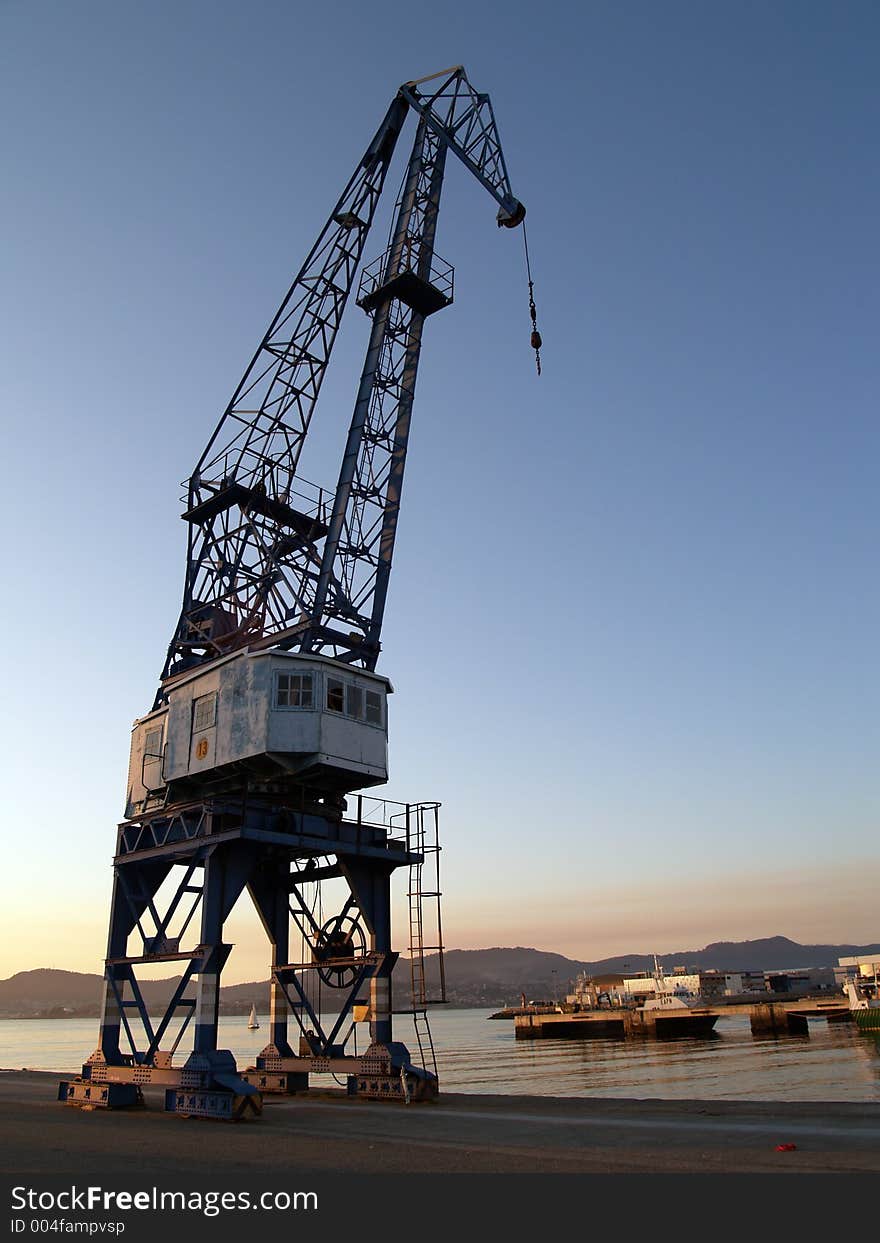 Sunset cranes iv