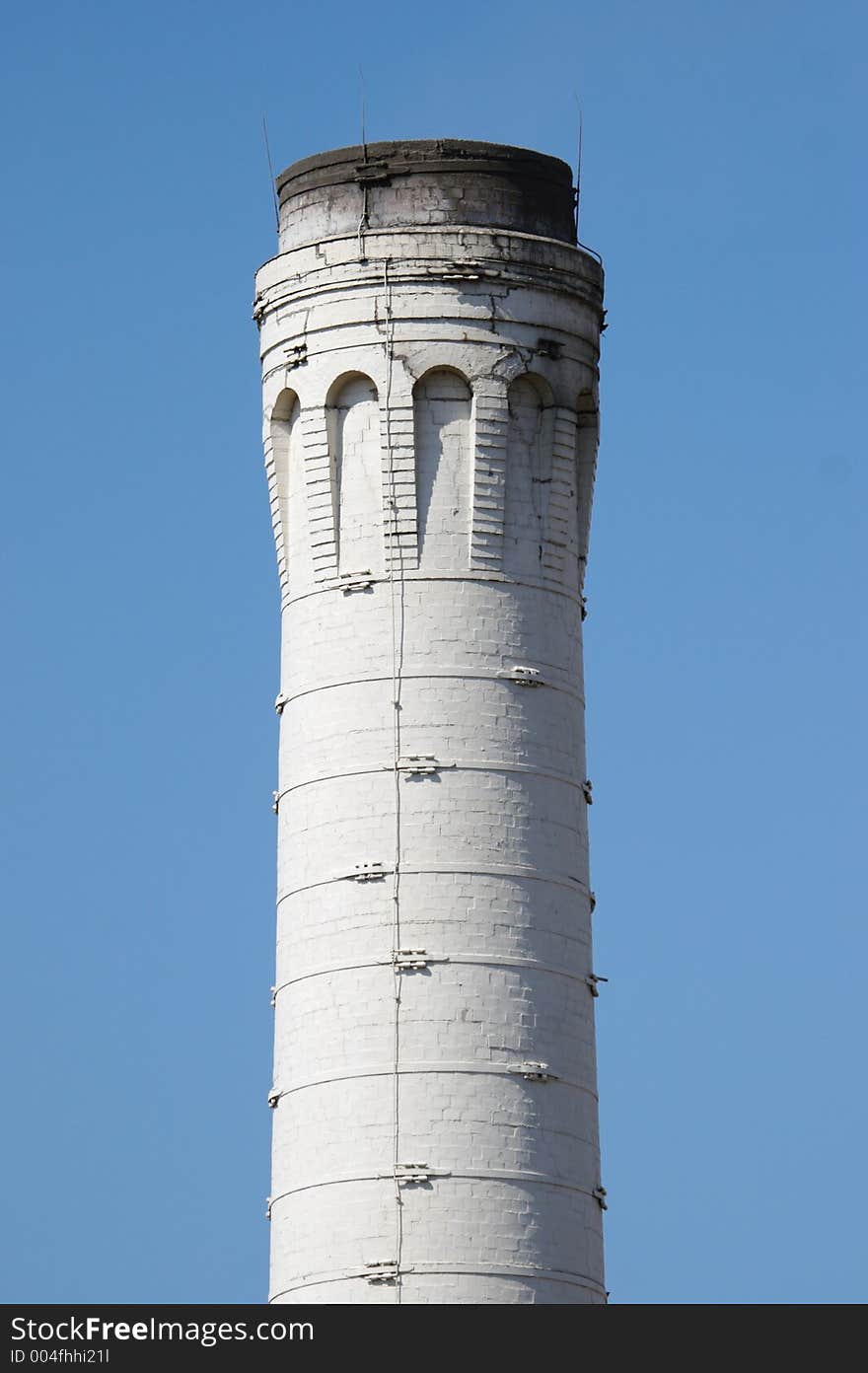 White Smoke Stack Chimney Close Up