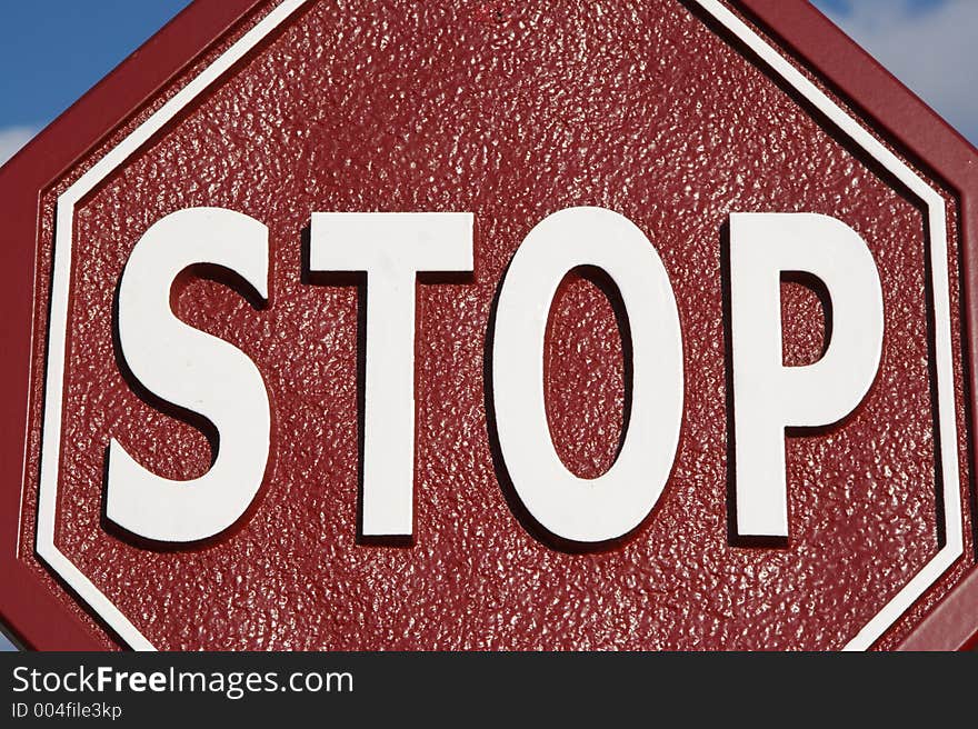 Close Up of a Stop Sign